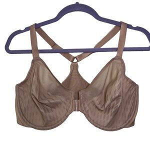 Wacoal 855436 Sz 38DD Elevated Allure Front Close Underwire Bra Beige (Roebuck)